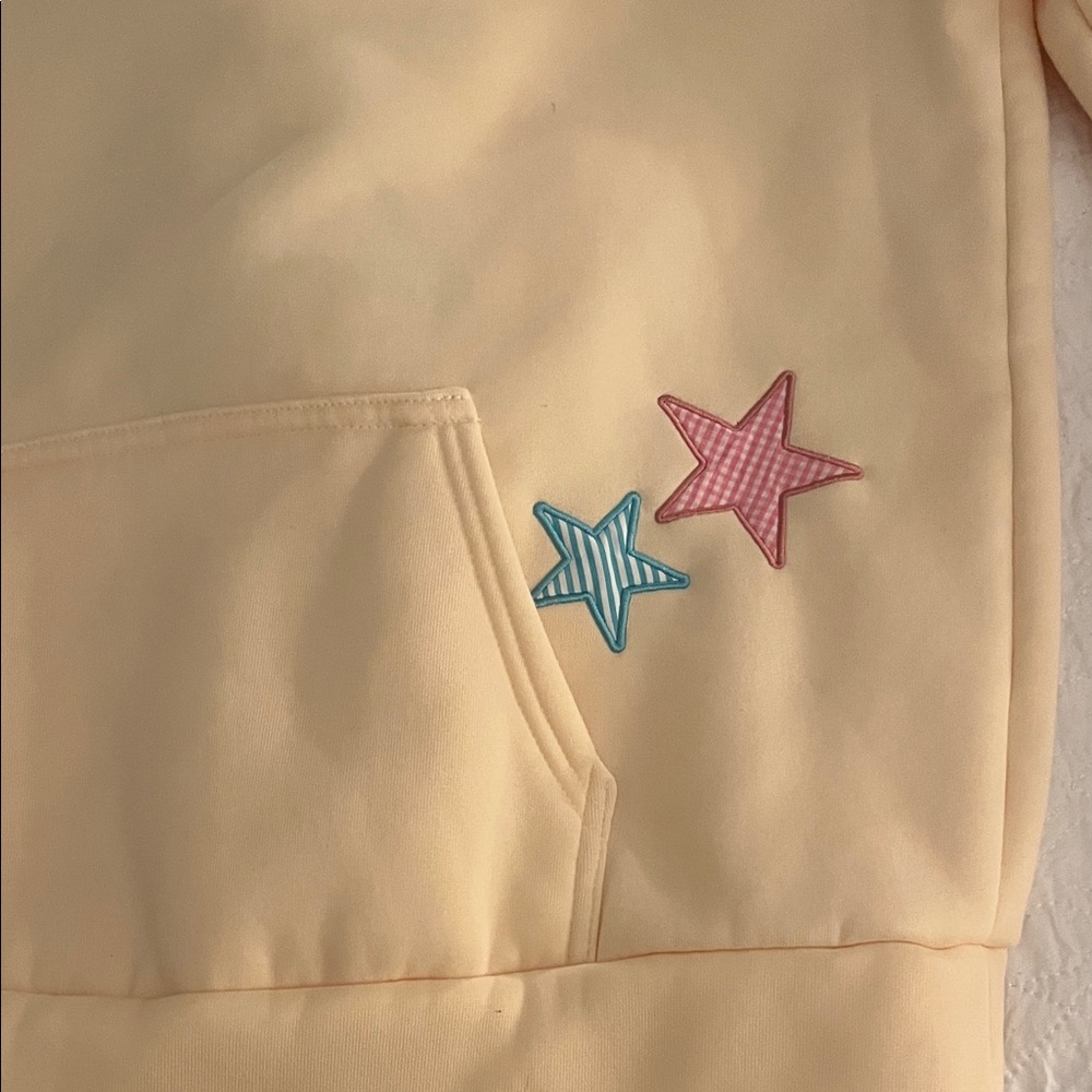 Y2K Yellow Star Patch Hoodie - Picture 6 of 6